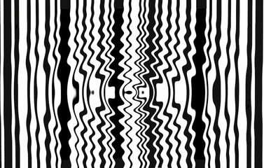 Abstract background of curved chaotically black lines of different thickness
