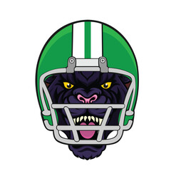american football mascot jaguar vector illustration design