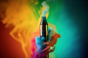 Colorful electronic cigarette. Generate Ai
