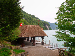 ancient building used as a historic landing stage