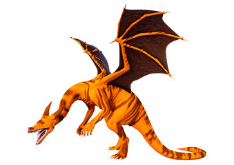 Fototapeta premium 3D Rendering Fairy Tale Dragon on White