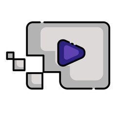Fototapeta na wymiar video generator application icon