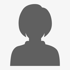 Vector flat illustration in gray color. Avatar, user profile, person icon, profile picture. Suitable for social media profiles, icons, screensavers and as a template.