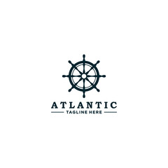 the atlantic logo using the ship's steering wheel © a r s e n 23