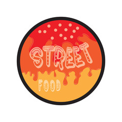 Street Food Chalk Handwriting Typography for Restaurant Cafe Bar logo