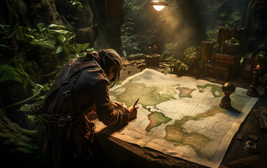 A famous archaeologist finds an ancient map