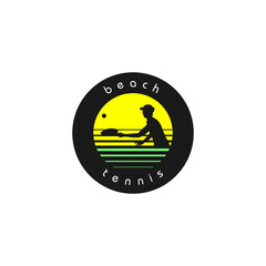 Logo template for beach tennis.	
