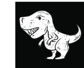 Trex tyrannosaurus grunge. Prehistoric carnivorous dinosaur. Vector illustration isolated on transparent, trex dinosaur © solnadigital - 18