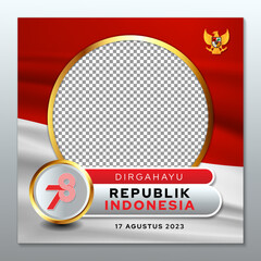 Indonesian Independence day Twibbon Template