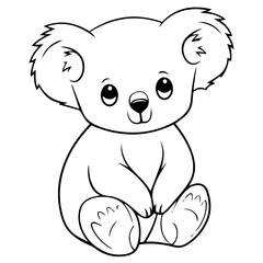 Fototapeta premium koala coloring page illustration