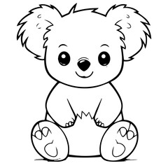 Obraz premium koala coloring page illustration