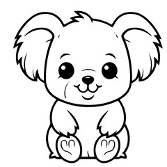 Fototapeta premium koala coloring page illustration