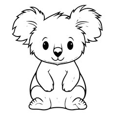 Fototapeta premium koala coloring page illustration