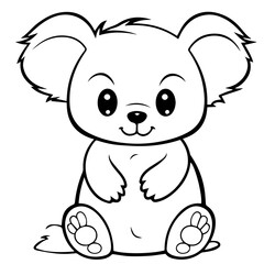 koala coloring page illustration