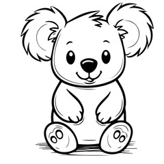 koala coloring page illustration