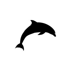 Dolphin silhouette vector logo