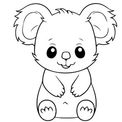 Obraz premium koala coloring page illustration