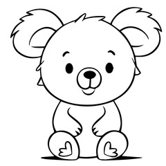 koala coloring page illustration