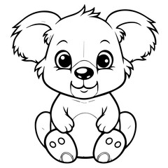 Fototapeta premium koala coloring page illustration