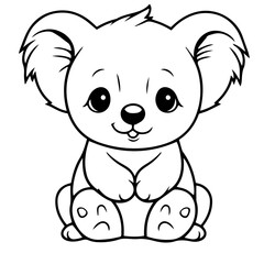 Fototapeta premium koala coloring page illustration