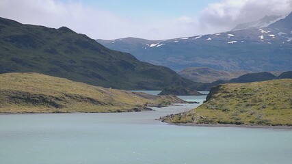 lake and mountains