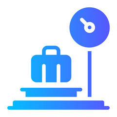 luggage scale gradient icon