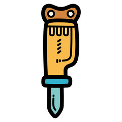 hydraulic breaker filled outline icon style
