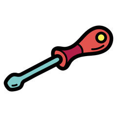 screwdriver filled outline icon style