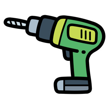 recommend clip art: driller filled outline icon style