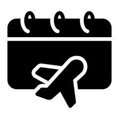 flight schedule glyph icon