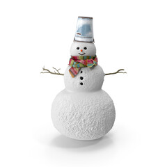 snowman isolated on transparent background