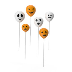 halloween ballons on transparent background