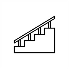 Stairs icon vector for web design, ui, and app. isolated on white background