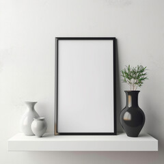 flash_Empty_picture_frame_with_a_2_3_ratio_standing_on_a_shelf_