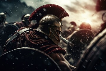 Fototapeta na wymiar Spartan At War