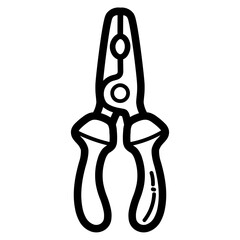 plier line icon style