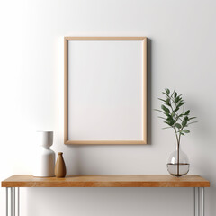 KB_artist_just_a_blank_white_wall_with_a_light_wood