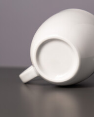 white ceramic mug, bottom view