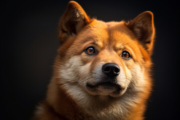 portrait of a Shiba Inu dog