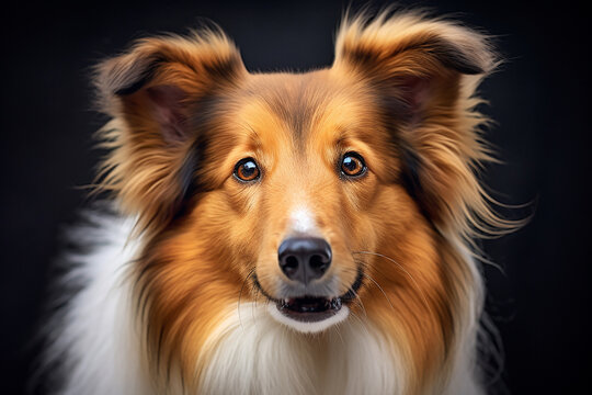 portrait of a Collie Dog 