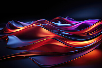 Modern Flow Shape: Abstract 3D Background with Vibrant Motion for Creative Concepts