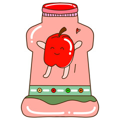 cartoon apple juice