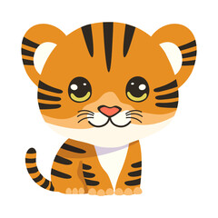 Fototapeta na wymiar cartoon cute tiger