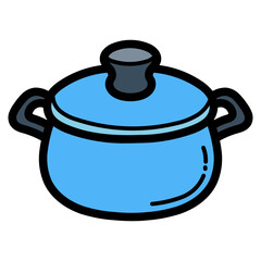 pot filled outline icon style
