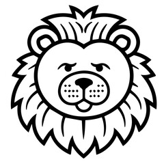 lion coloring page illustration