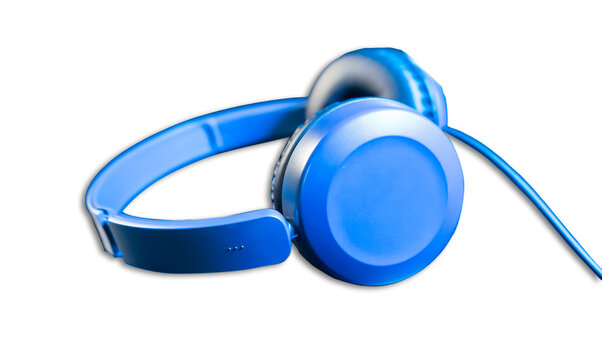  Blue Headphones With White Background