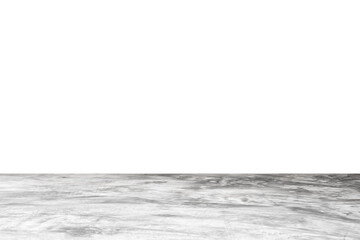 Empty gray concrete floor isolated on white background