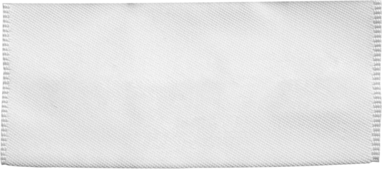White blank clothing tag label isolated on white background
