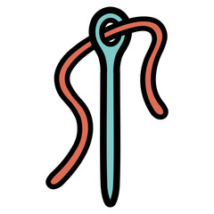needle filled outline icon style