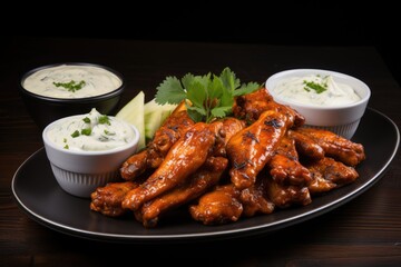 Fototapeta premium Hot and Spicy Buffalo Chicken Wings